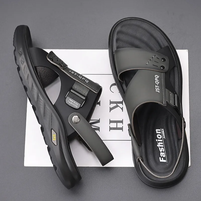 Bindu Beach Sandals Men Black/Gray-10