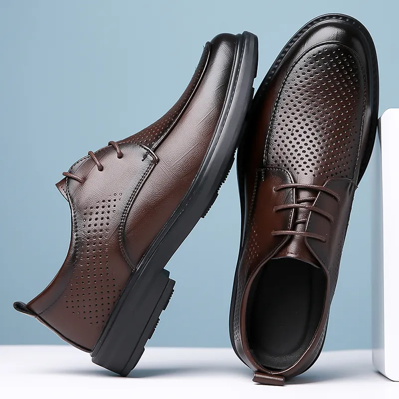 Bindu Dress Shoes Men Low Top Black/Brown-8