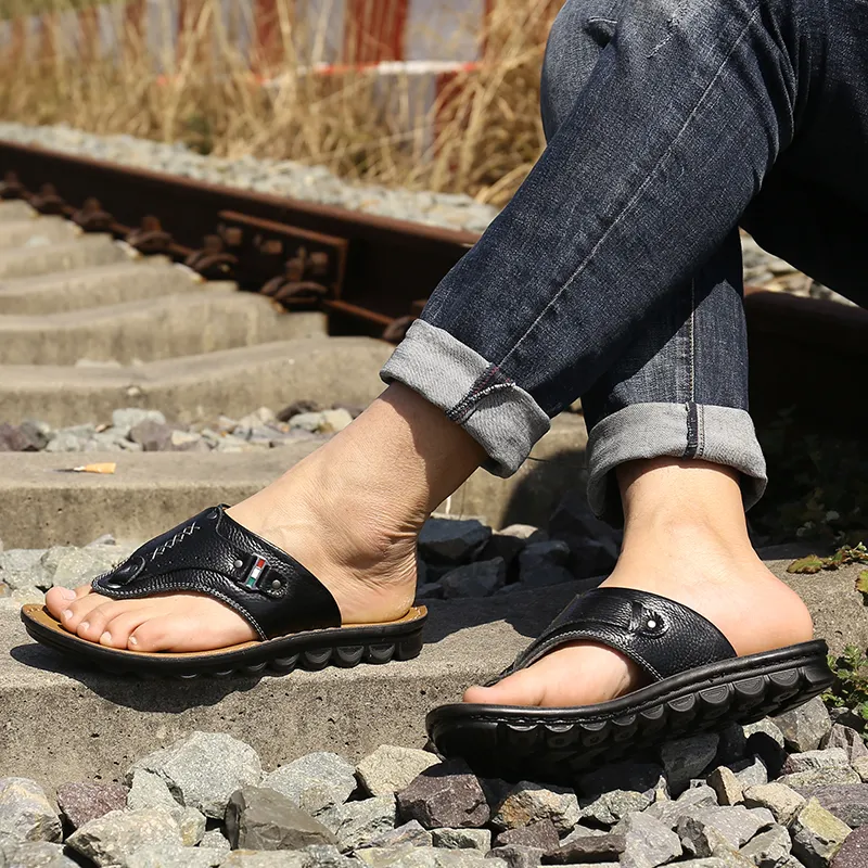 Bindu Cut Out Abrasion Resistant Slip Resistant Flip Flops Men's-2