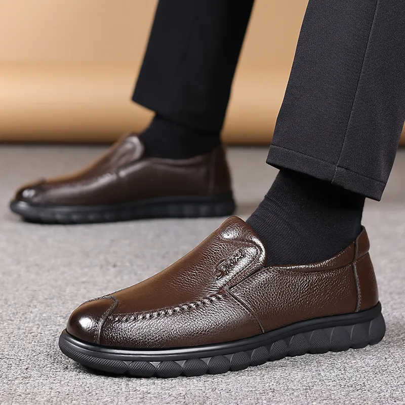 Bindu Men's Casual Shoes Men Low Top Black/Brown-7
