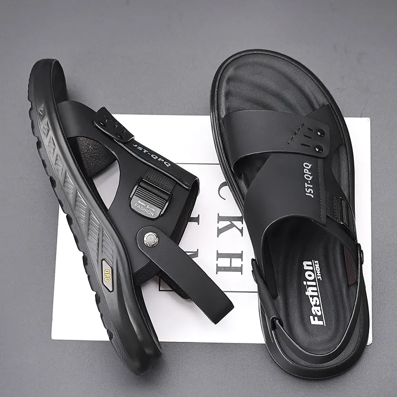 Bindu Beach Sandals Men Black/Gray-4