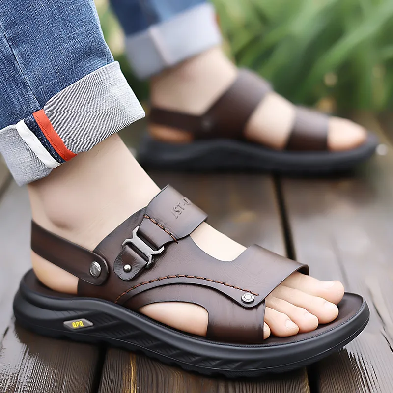 Bindu Beach Sandals Men Brown-11