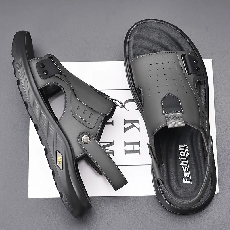 Bindu Beach Sandals Men Gray-8
