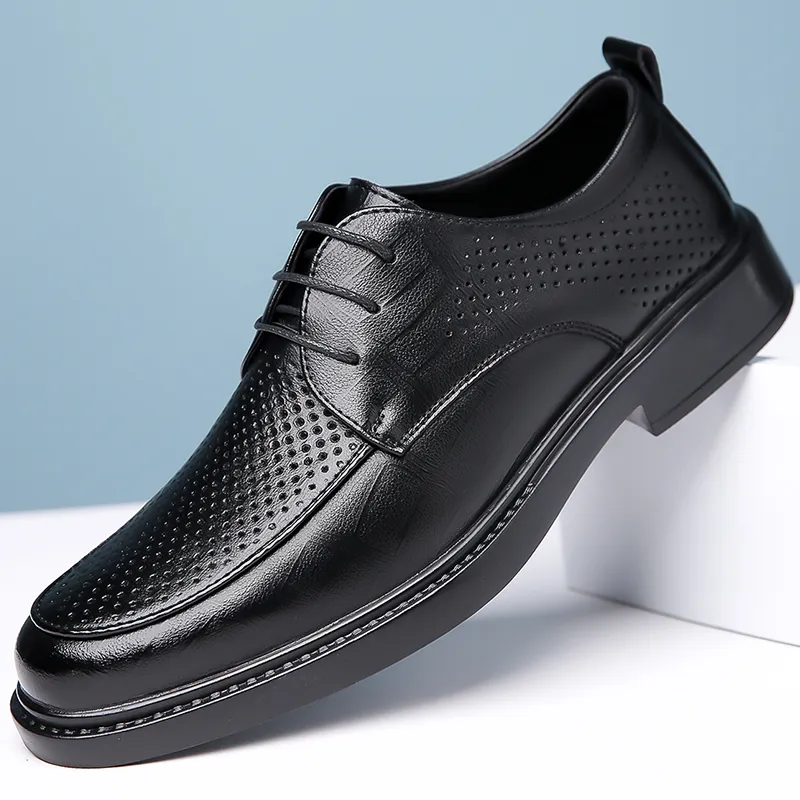 Bindu Dress Shoes Men Low Top Black/Brown-1