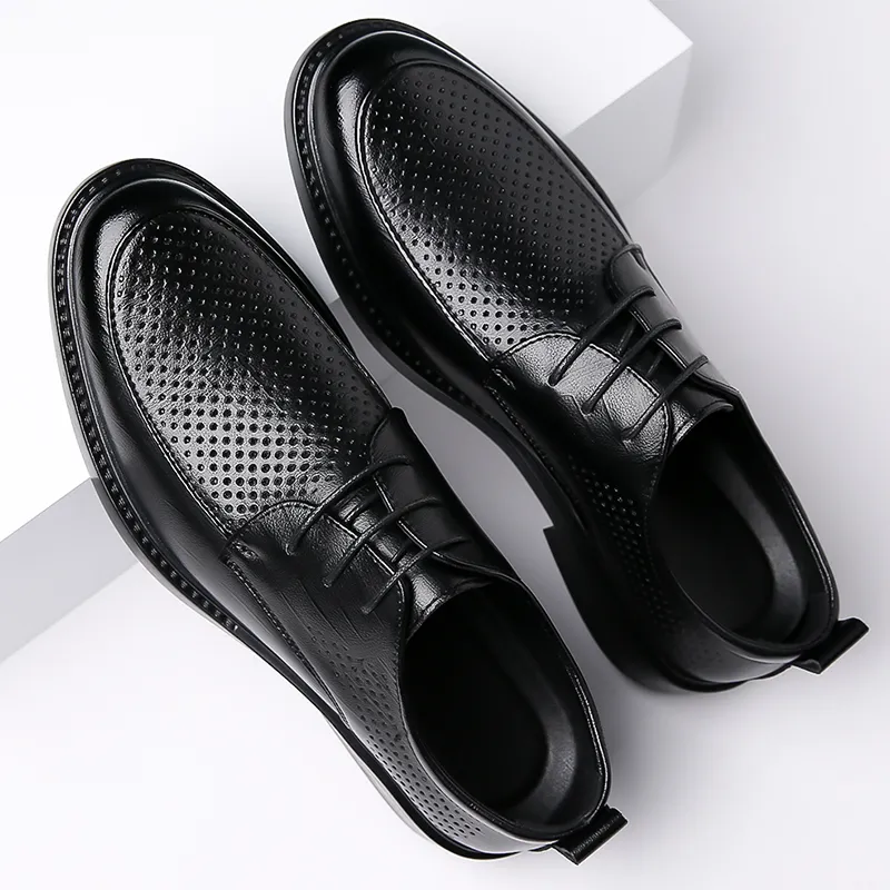 Bindu Dress Shoes Men Low Top Black/Brown-3