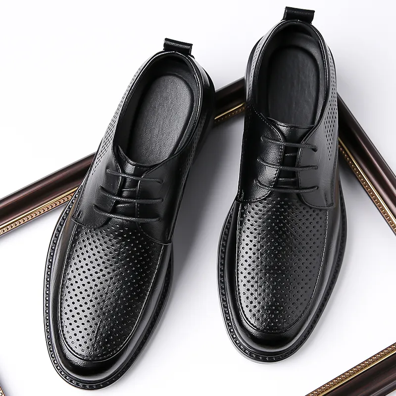 Bindu Dress Shoes Men Low Top Black/Brown-5