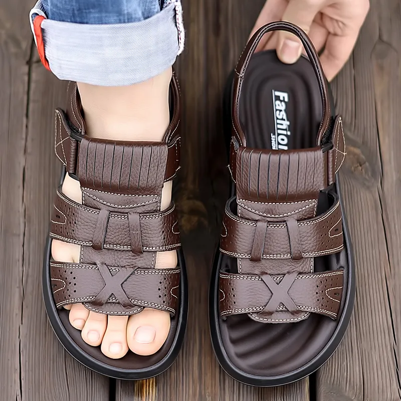 Bindu Beach Sandals Men Black/Brown-13