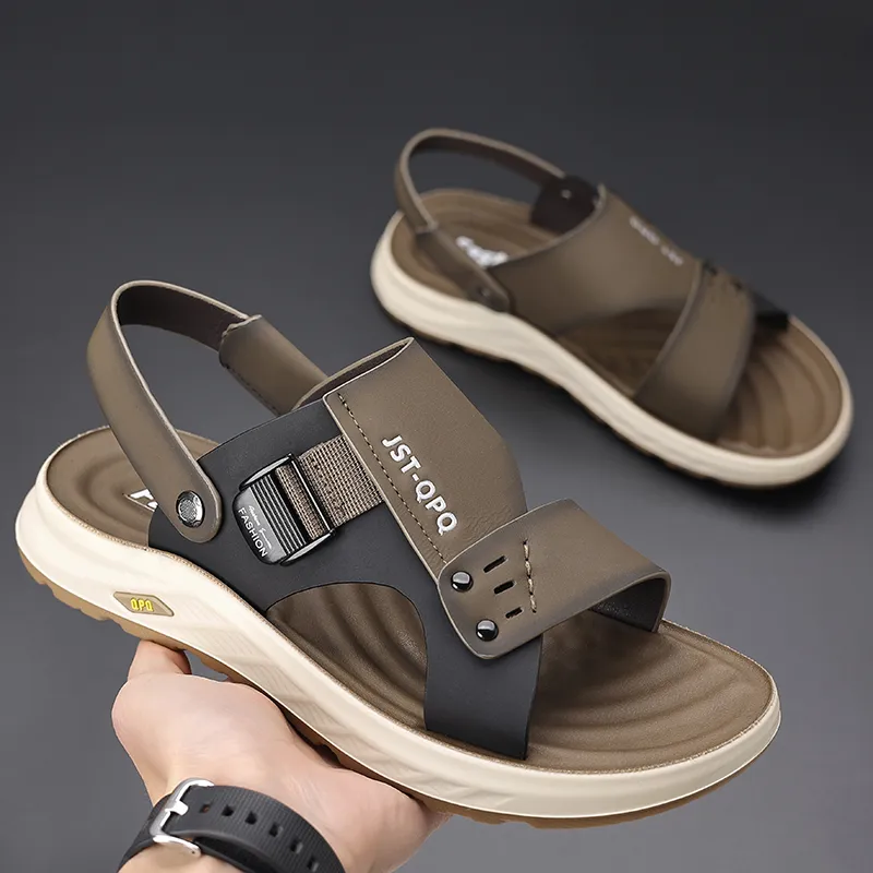 Bindu Beach Sandals Men Black/Gray-14