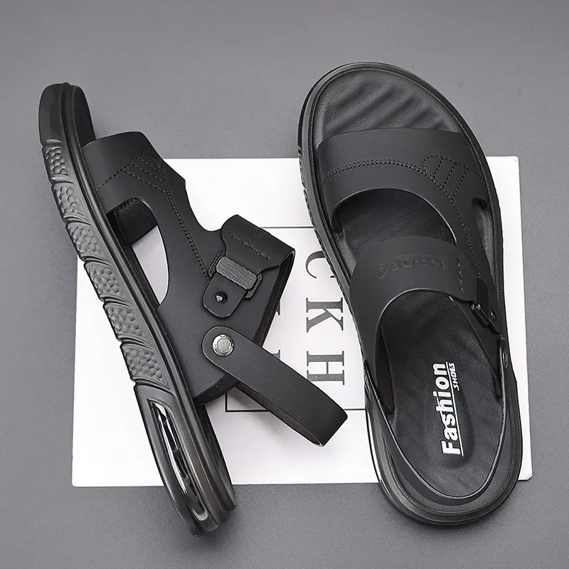 Bindu Beach Sandals Men Black, Brown-2