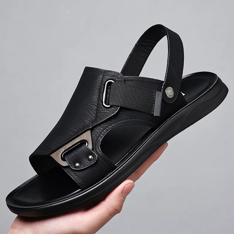 Bindu Beach Sandals Men Black/Gray-3