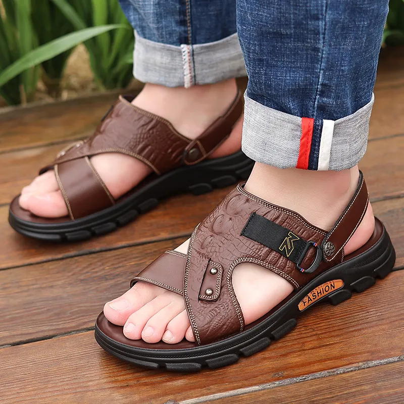 Bindu Beach Sandals Men Black/Brown-9