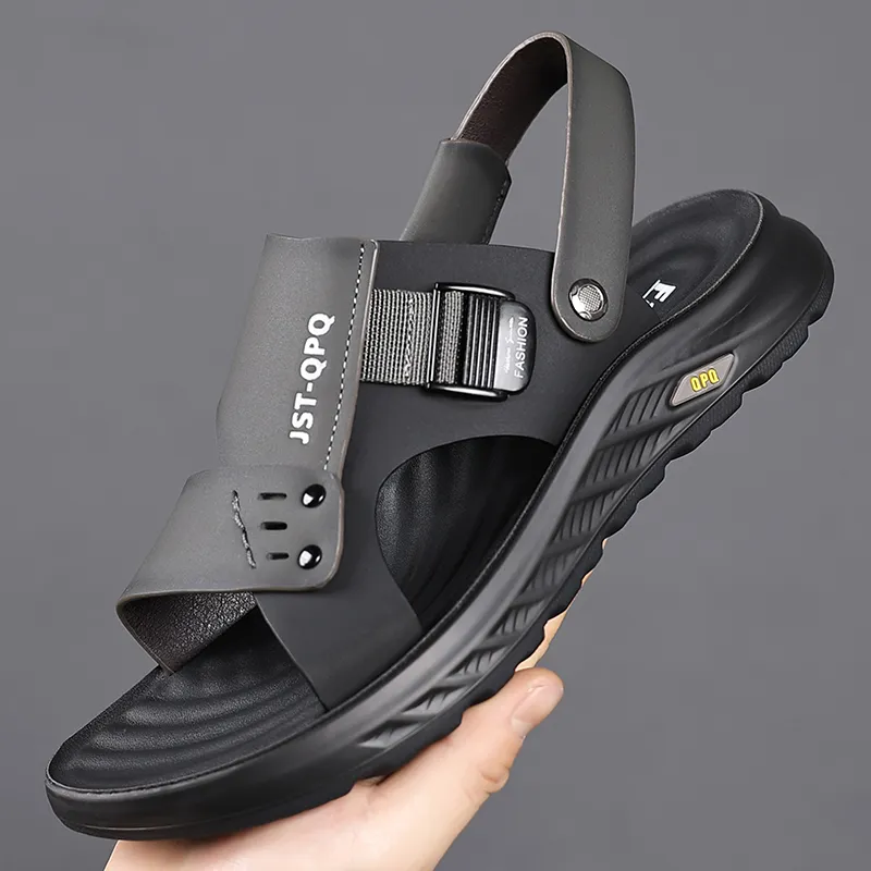 Bindu Beach Sandals Men Black/Gray-11