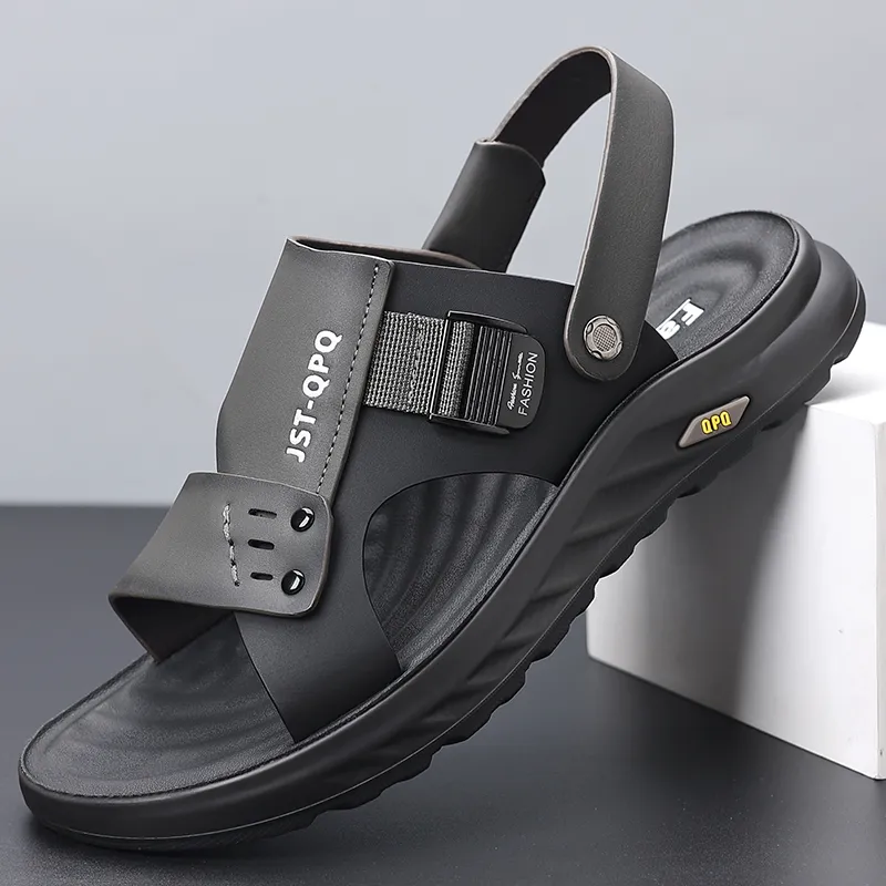 Bindu Beach Sandals Men Black/Gray-7