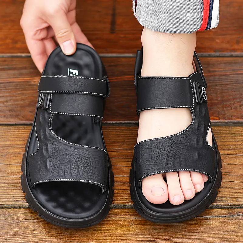 Bindu Beach Sandals Men Black/Brown-1
