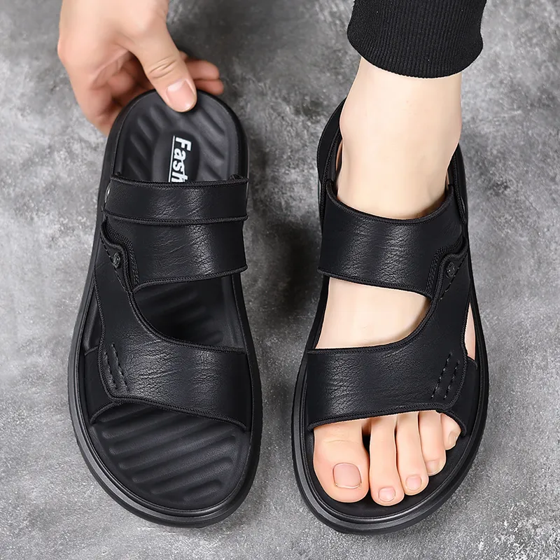 Bindu Beach Sandals Men Black/Gray-5