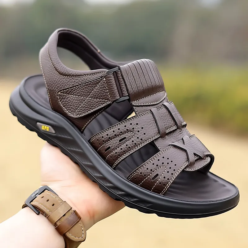 Bindu Beach Sandals Men Gray/Brown-8