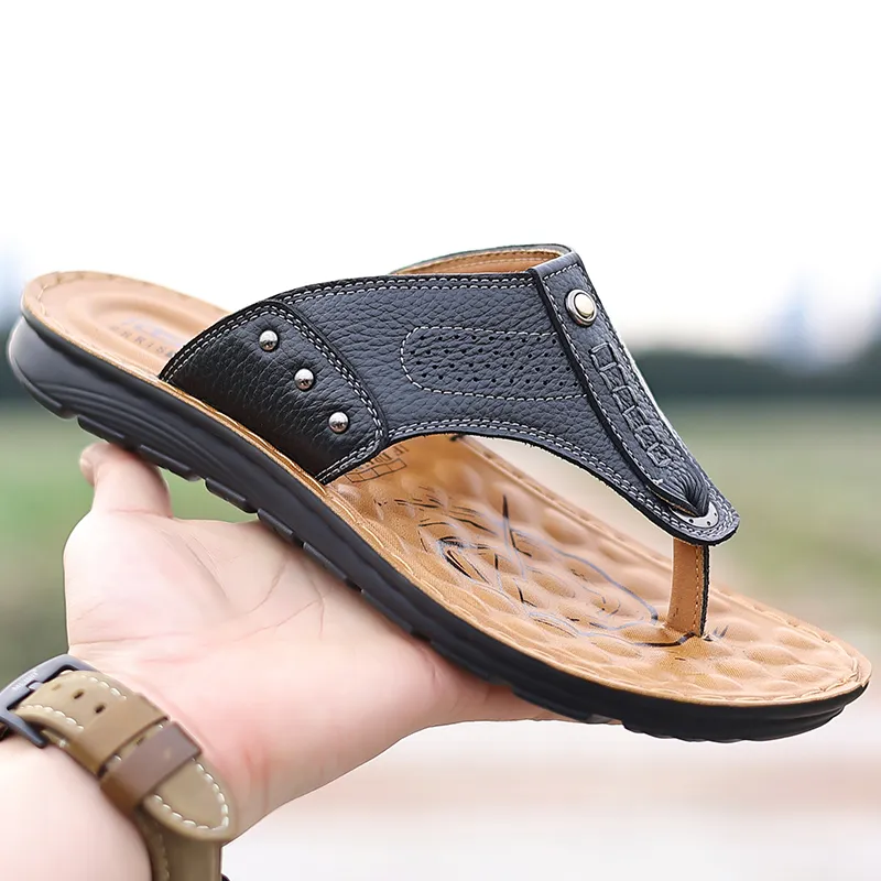 Bindu Slip Resistant Abrasion Resistant Flip Flops Men's-2