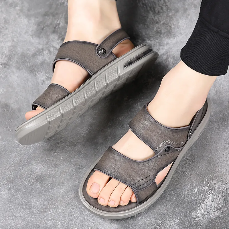 Bindu Beach Sandals Men Black/Gray-3