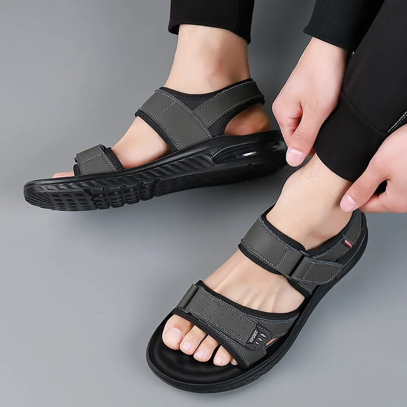 Bindu Beach Sandals Men Black/Gray-2