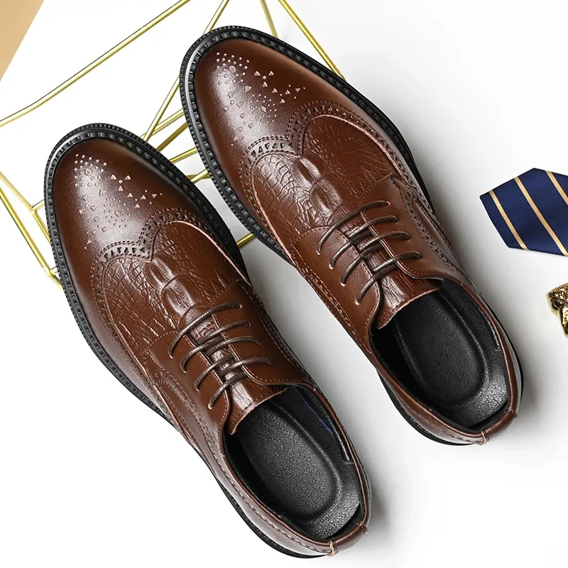 Bindu Dress Shoes Men Low Top Black/Brown-4