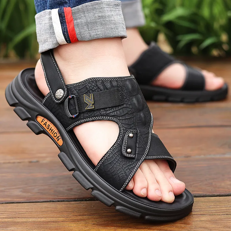 Bindu Beach Sandals Men Black/Brown-1