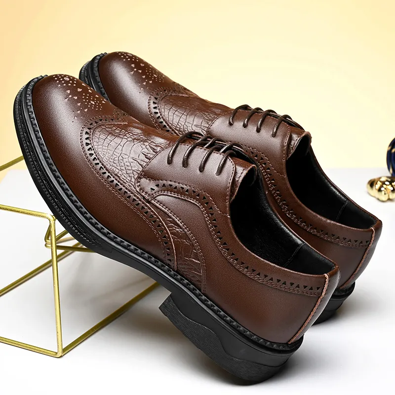 Bindu Dress Shoes Men Low Top Black/Brown-3