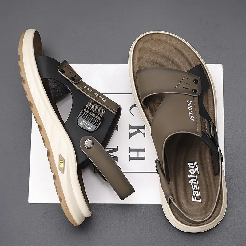 Bindu Beach Sandals Men Black/Gray-16