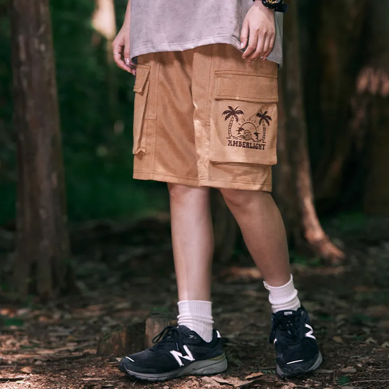 AMBER LIGHT AMBER LIGHT Mountain Outdoor Cargo Shorts Unisex-5