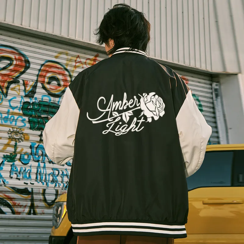 AMBER LIGHT Baseball Jacket Unisex Khaki-7