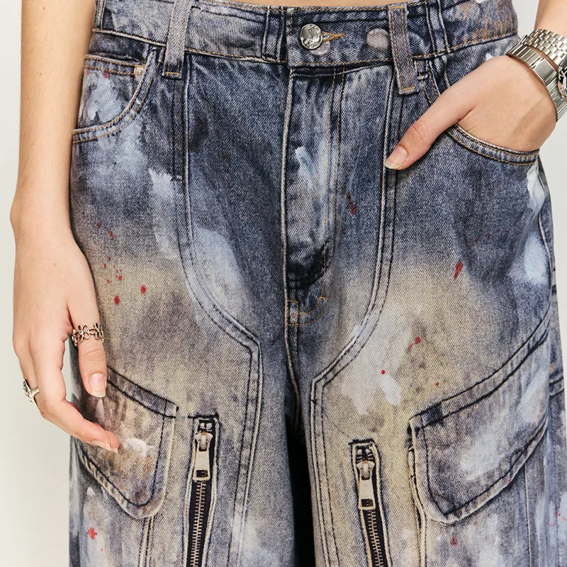 AMBER LIGHT Jeans Unisex Washed Blue-6