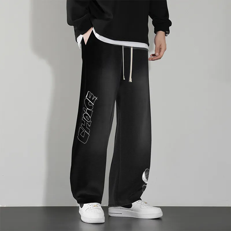 AMBER LIGHT Casual Pants Unisex Black-2