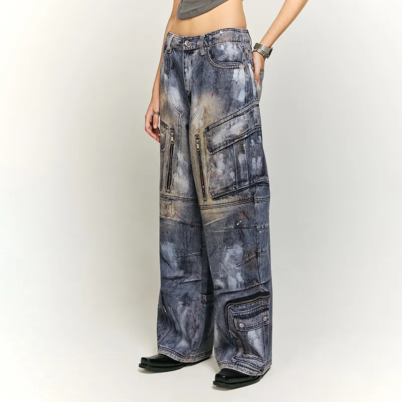 AMBER LIGHT Jeans Unisex Washed Blue-5