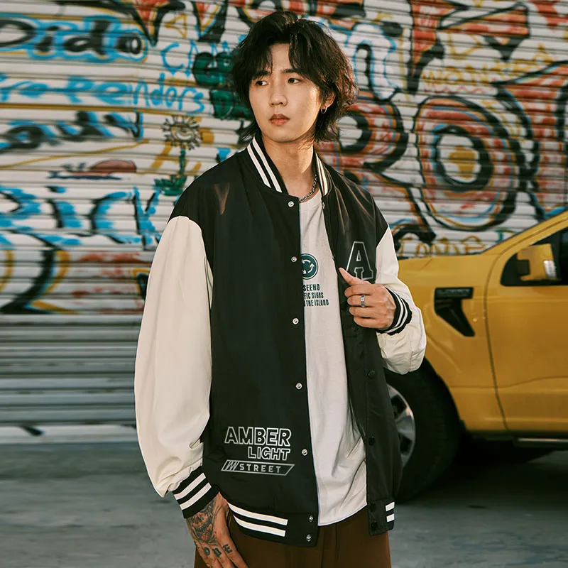 AMBER LIGHT Baseball Jacket Unisex-4