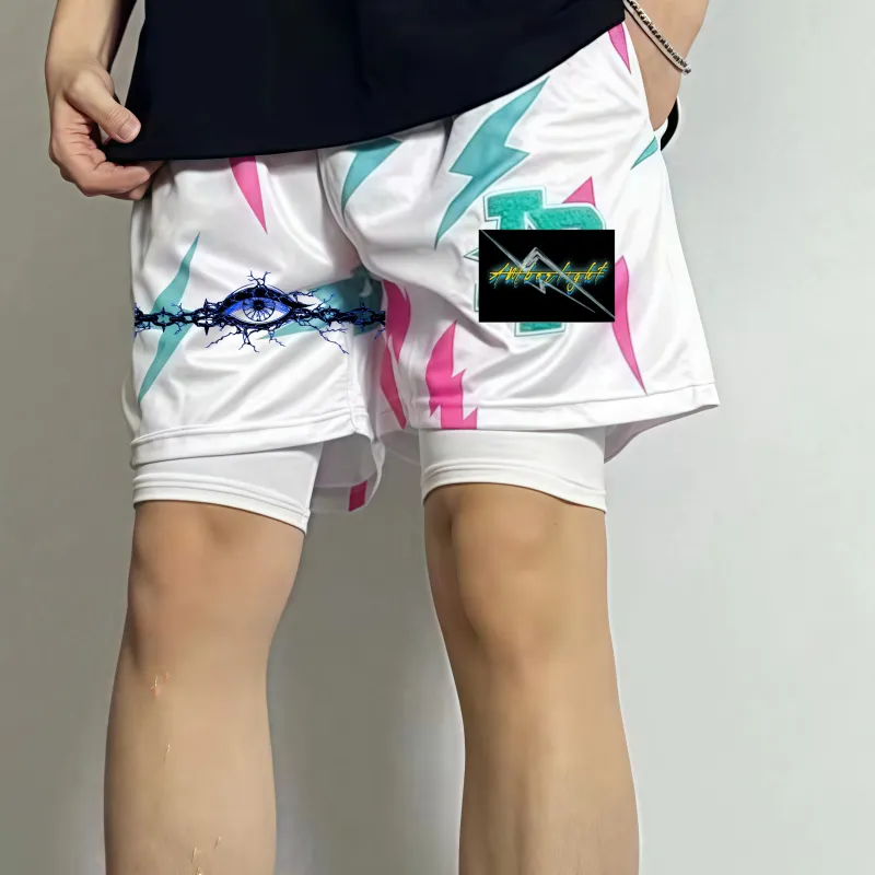 AMBER LIGHT Basketball Shorts Unisex-3