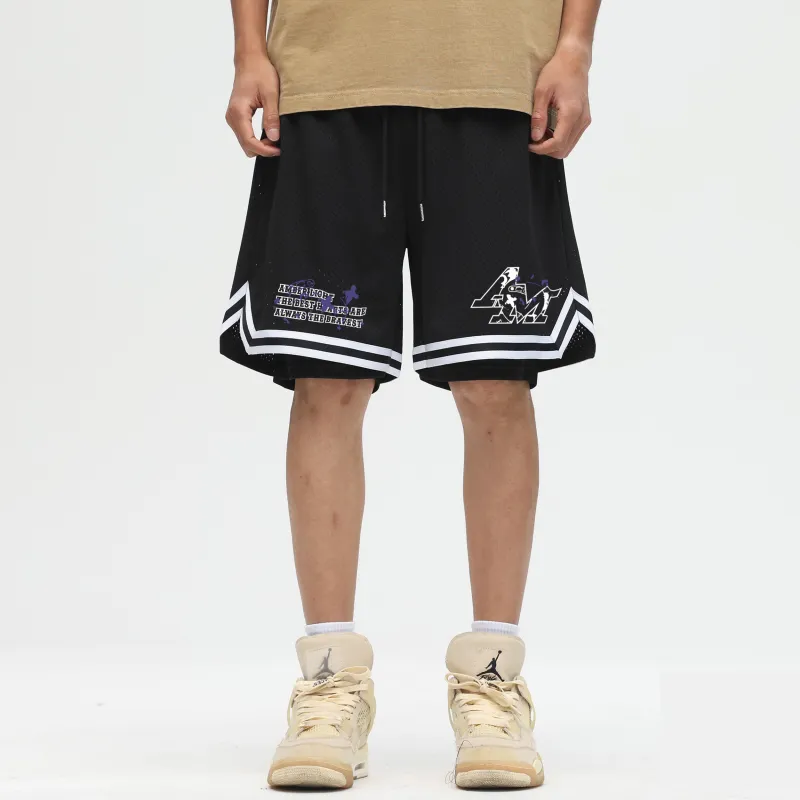 AMBER LIGHT Sports Shorts Unisex Black-5
