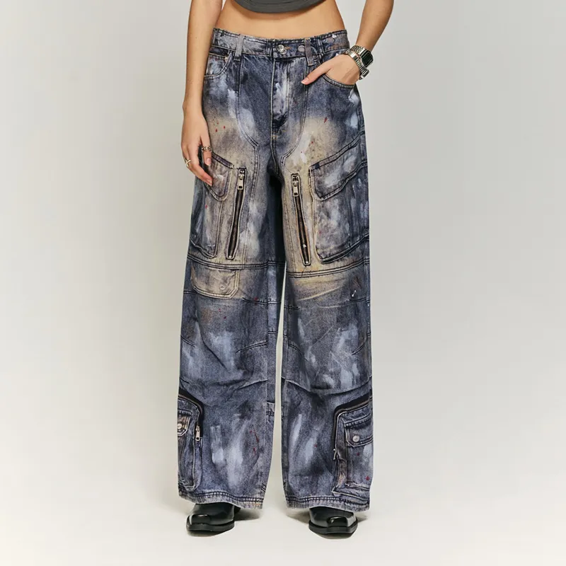 AMBER LIGHT Jeans Unisex Washed Blue-2