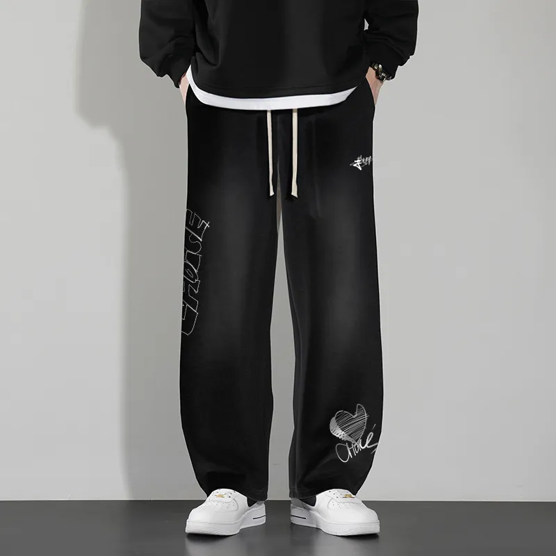 AMBER LIGHT Casual Pants Unisex Black-5
