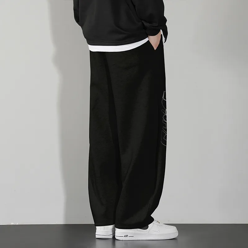 AMBER LIGHT Casual Pants Unisex Black-3