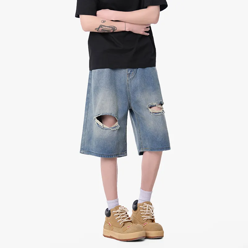 AMBER LIGHT Denim Shorts Unisex-4