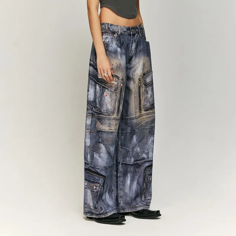 AMBER LIGHT Jeans Unisex Washed Blue-3