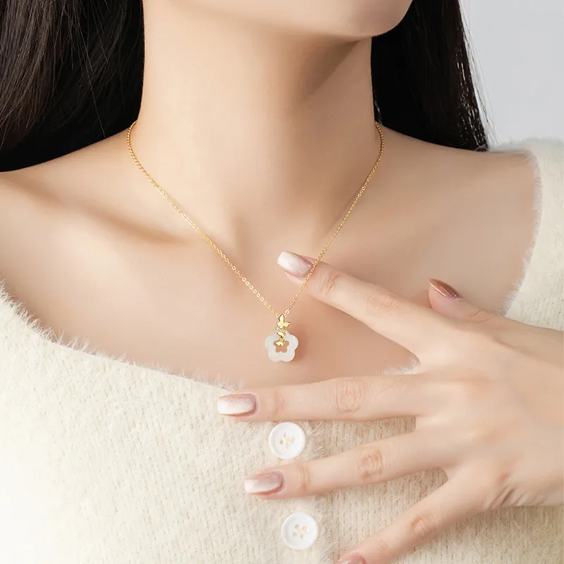 DAISY BEAUTY Colored Glaze Jade Necklaces Women's-2