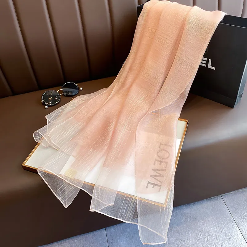 DAISY BEAUTY Polyester Silk Scarves Women's-12