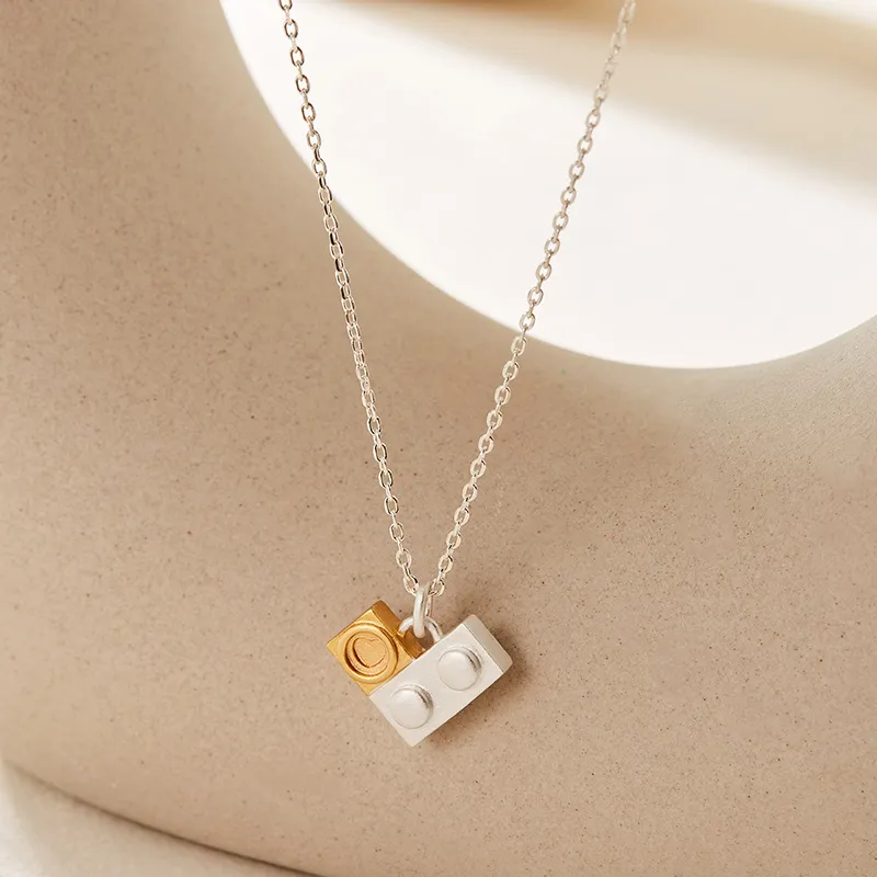 DAISY BEAUTY S925 Silver Plated 18k Gold Necklaces Women's-7