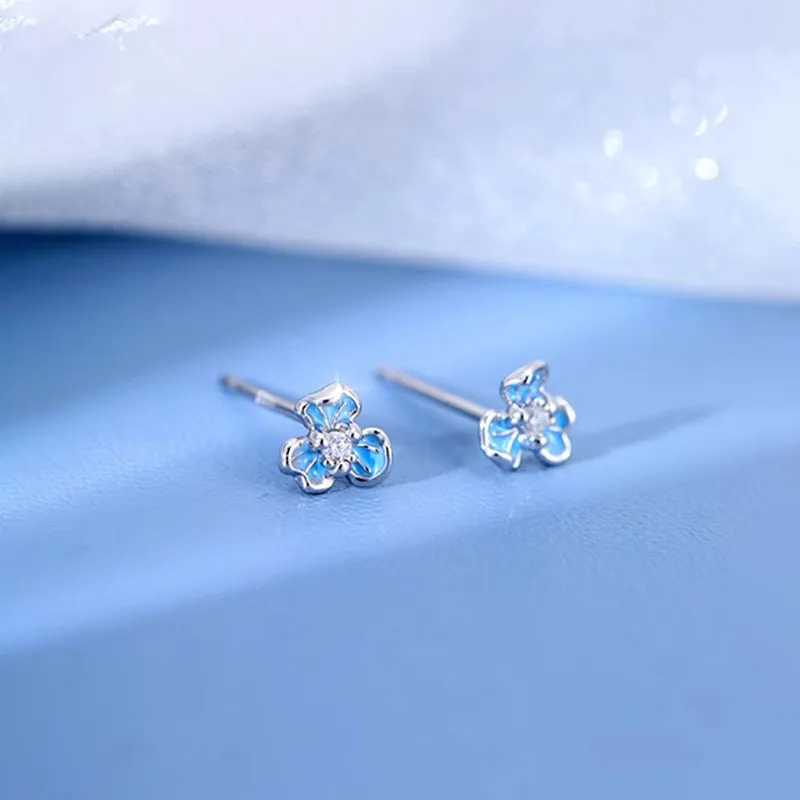 DAISY BEAUTY S999 Fine Silver Stud Earrings Women's-1