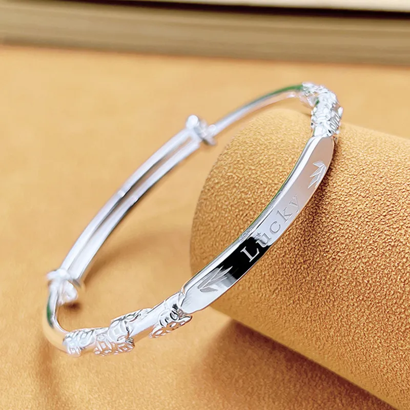 DAISY BEAUTY S999 Fine Silver Bangles Women's-3