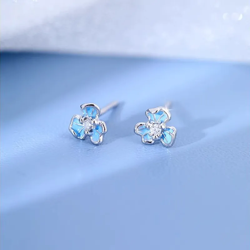DAISY BEAUTY S999 Fine Silver Stud Earrings Women's-2