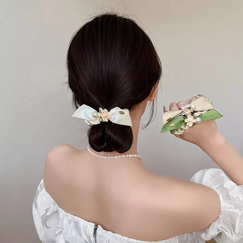 DAISY BEAUTY Silk Yarn Hair Tie Women's-4