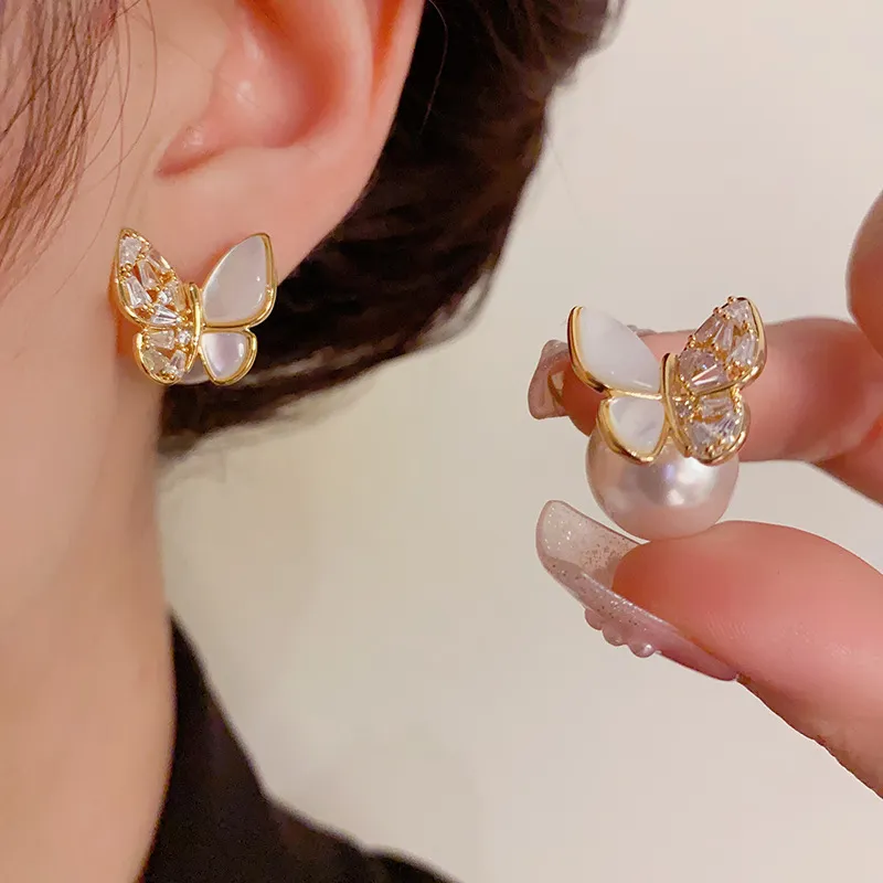 DAISY BEAUTY Mother Of Pearl Stud Earrings Women's-5