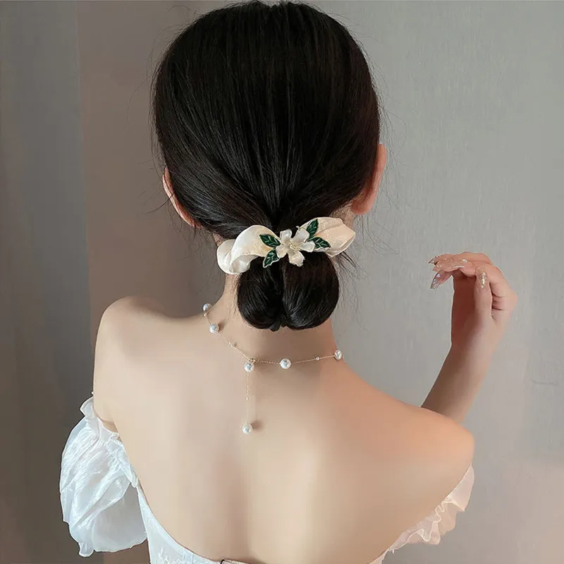 DAISY BEAUTY Silk Chiffon Hair Tie Women's-7