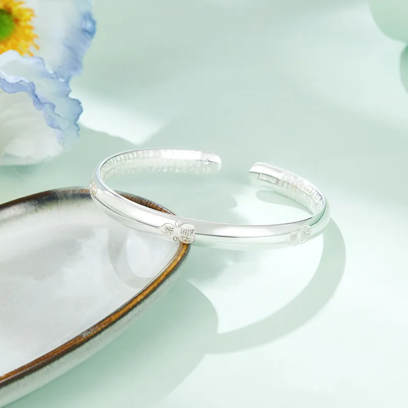DAISY BEAUTY S999 Fine Silver Bangles Women's-4